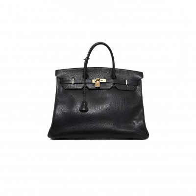 HERMÈS BIRKIN 40 TOGO LEATHER BLACK GOLD BUCKLE WS3148 (40*30*21cm)